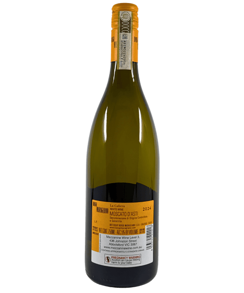 Borgo Maragliano La Caliera Moscato d’Asti DOCG 2024 back label bottle