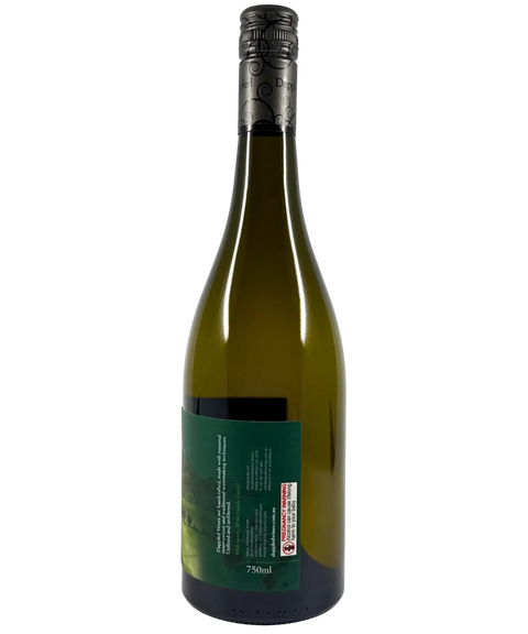 Back label of Dappled Appellation Chardonnay 2024 Yarra Valley with producer details.