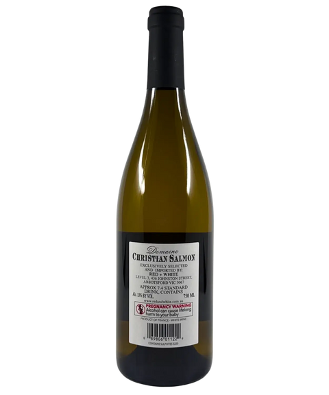 2023 Domaine Christian Salmon Sancerre white wine bottle back label showing importer details and French wine information