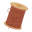 Illustration of a brown spool of thread with loose strand