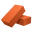 Illustration of two orange-red bricks stacked together