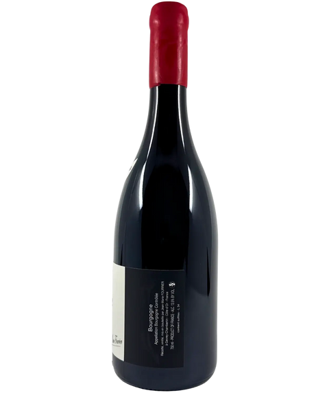 2022 Jean-Marie Fourrier Vigne Comte de Chapelle Bourgogne Rouge Pinot Noir red wine bottle back label showing producer information