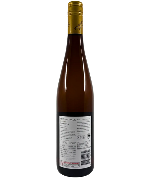 Back label of Pewsey Vale Prima Riesling 2024, premium Eden Valley riesling with provenance, 750ml bottle