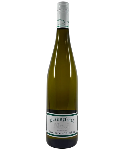 Rieslingfreak No.3 Reverence of Riesling 2025 vintage white wine bottle from Clare Valley with white capsule