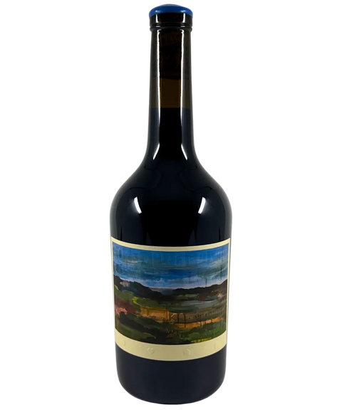 Sami-Odi Hoffmann Dallwitz Syrah 2023 Barossa Valley red wine bottle with black-and-white illustrated label and blue wax seal.