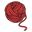 Illustration of a red ball of yarn with loose strand