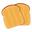 Illustration of two slices of toasted bread