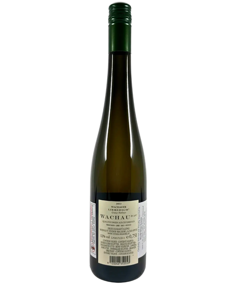 Veyder-Malberg Wachauer Liebedich Grüner Veltliner 2022 Wachau white wine back label with importer details