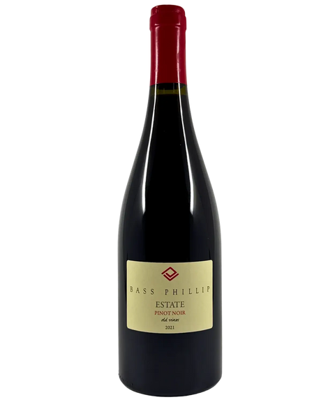 Bass Phillip Estate Pinot Noir 2021 wine bottle – old vines South Gippsland Pinot Noir with cream label and red wax seal
