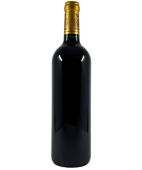 Château Gruaud Larose wine bottle silhouette with gold capsule showing Bordeaux wine bottle shape