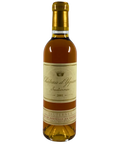 2001 Château d'Yquem Sauternes sweet dessert wine bottle front label with crown crest showing golden amber colour and Mis en Bouteille au Château designation from Bordeaux France