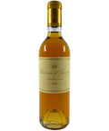 2009 Château d'Yquem Sauternes sweet dessert wine bottle with golden amber colour and gold foil capsule from Bordeaux France