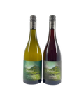 Dappled Appellation wine pack featuring 2024 Chardonnay and 2024 Pinot Noir from Yarra Valley, with scenic vineyard artwork on the labels.