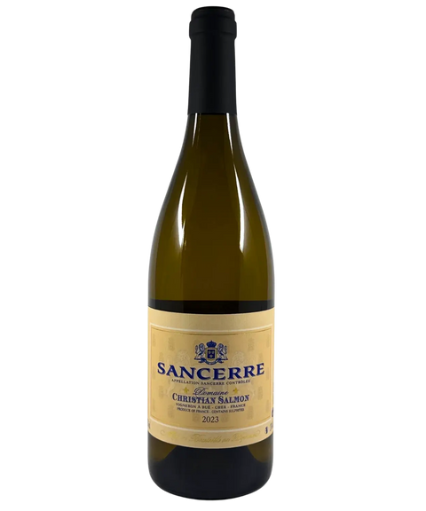 2023 Domaine Christian Salmon Sancerre white wine bottle front label with heraldic crest and Appellation Sancerre Controlee