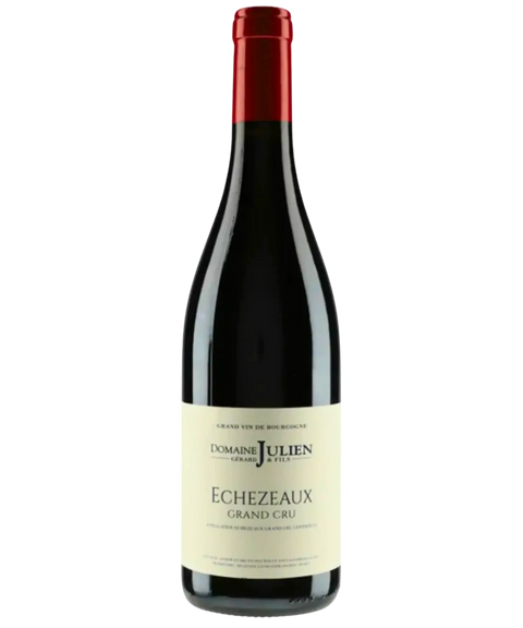 Domaine Julien Gérard et Fils Echezeaux Grand Cru red wine bottle from Burgundy France with red capsule