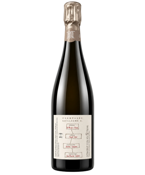 Guillaume Selosse Largillier Blanc de Noirs Disgorged 2021 Pinot Noir Champagne France back label