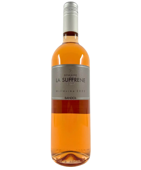 Domaine La Suffrene Bandol rosé wine 2023 vintage showing Provence French rosé bottle