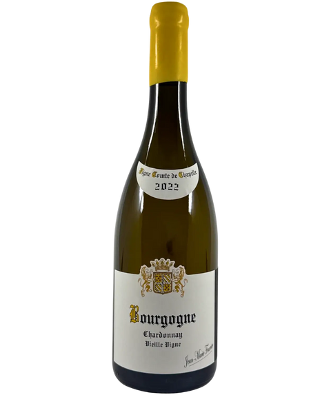 2022 Jean-Marie Fourrier Vigne Comte de Chapelle Bourgogne Chardonnay white wine bottle front label with heraldic crest