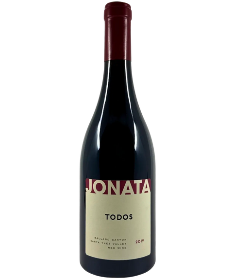 2019 Jonata Todos red wine bottle front label from Ballard Canyon Santa Ynez Valley
