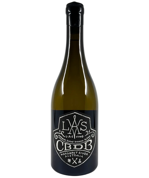 LAS VINO CBDB Chenin Blanc Dynamic Blend 2024 wine bottle with black shield label, Margaret River Australia