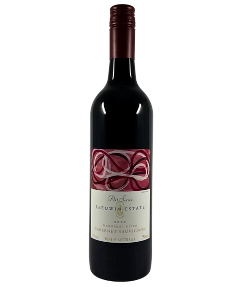 Front label of Leeuwin Estate Art Series Cabernet Sauvignon 2021, iconic Margaret River red wine featuring contemporary Australian artwork