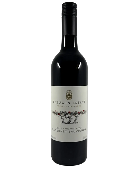 Front label of Leeuwin Estate Prelude Vineyards Cabernet Sauvignon 2022, elegant Margaret River red wine