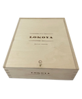2019 Lokoya Mount Veeder wooden wine case closed with branded lid showing vintage year and producer name