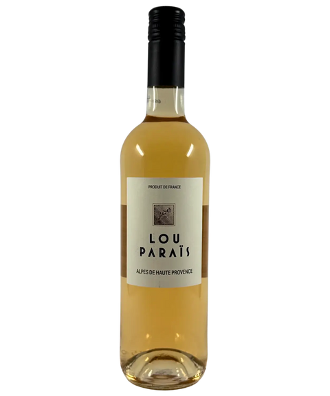 Front label of Lou Parais Alpes de Haute-Provence Rosé 2023, elegant French rosé wine from Provence