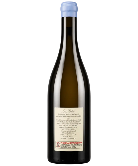 Louis Billard Saint-Aubin 1er Cru Les Castets 2023 Chardonnay Saint-Aubin Burgundy France back label
