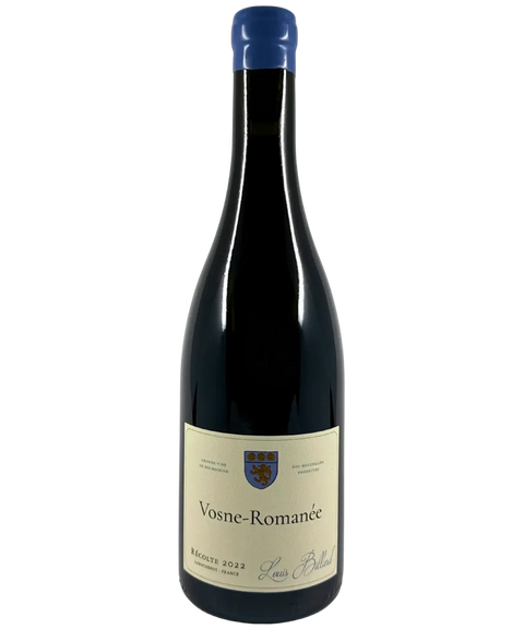Louis Billard Vosne-Romanée 2022 Burgundy red wine front label with blue wax seal