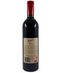 2018 Penfolds Grange Bin 95 red wine bottle back label showing vintage information and producer details with red capsule