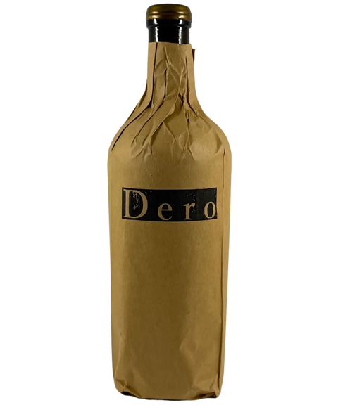 Phase Three Wines Dero Syrah 2023 front view, Barossa Valley old vine Shiraz wrapped in brown paper with black block text logo.