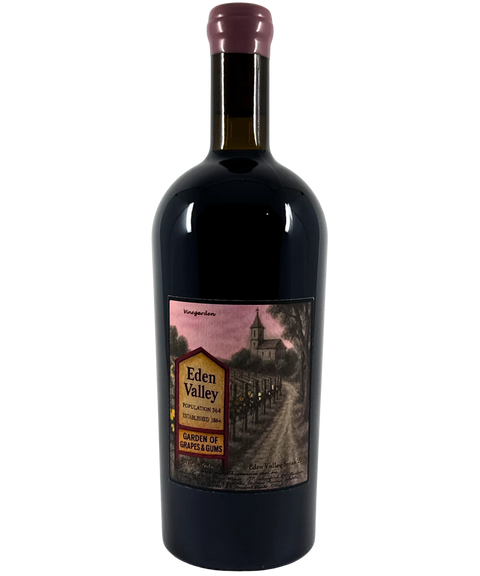 Phase Three Wines Vinegarden Syrah 2024 – Eden Valley red wine back label with vineyard and heritage design