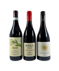 International red wine collection showing Vietti Langhe Nebbiolo 2022, MMAD Blewitt Springs Grenache 2023, and Domenica Gamay 2024