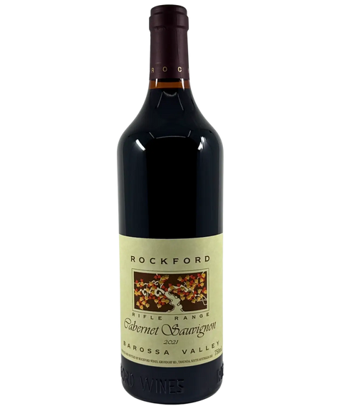 Rockford Rifle Range Cabernet Sauvignon 2021 Barossa Valley red wine, featuring signature autumn vine label and deep burgundy foil capsule.