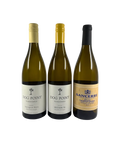 Front labels of Sauvignon Blanc 3-Pack featuring Dog Point Vineyard 2023 Sauvignon Blanc, Dog Point Vineyard 2018 Section 94, and Domaine Christian Salmon Sancerre 2023 wine bottles