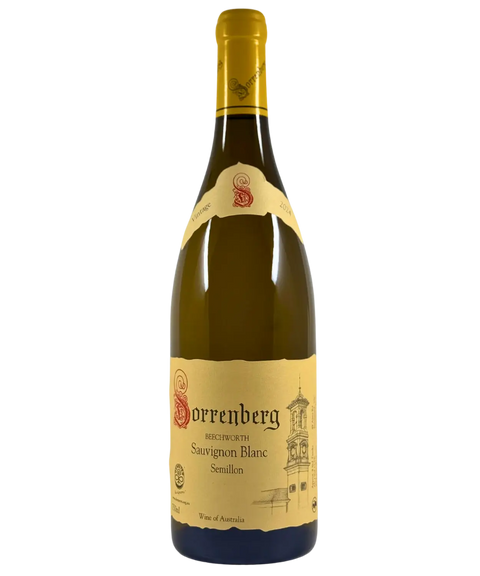 Front label of Sorrenberg Beechworth Sauvignon Blanc Semillon 2024, handcrafted biodynamic Australian white wine