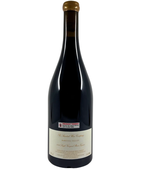 The Standish The Relic 2023 Red Wine back bottle label and wax seal.