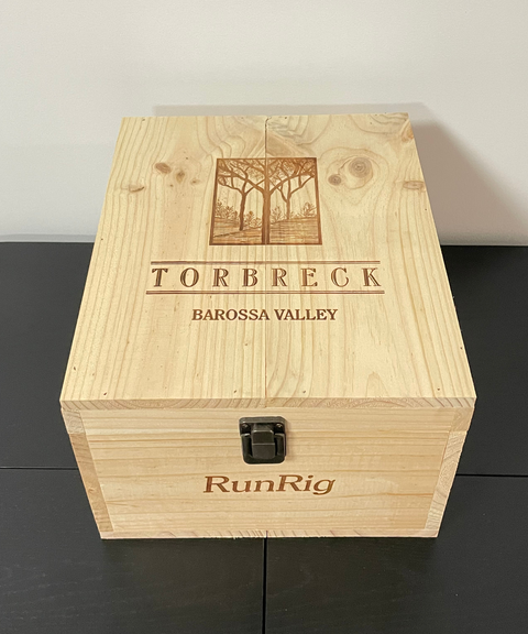 The original wooden case for the Torbreck RunRig 2016