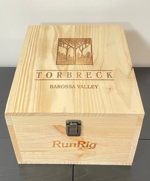 The original wooden case for the Torbreck RunRig 2021