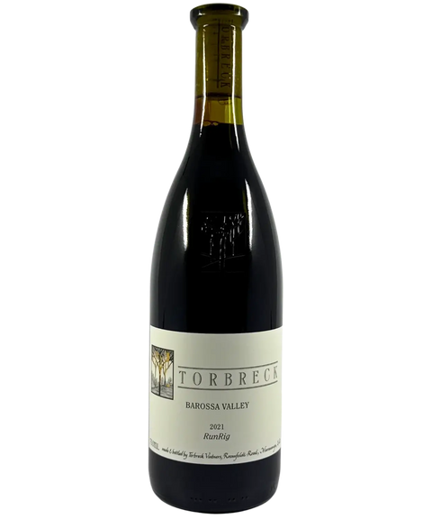 2021 Torbreck RunRig red wine bottle front label from Barossa Valley with tree logo and producer branding
