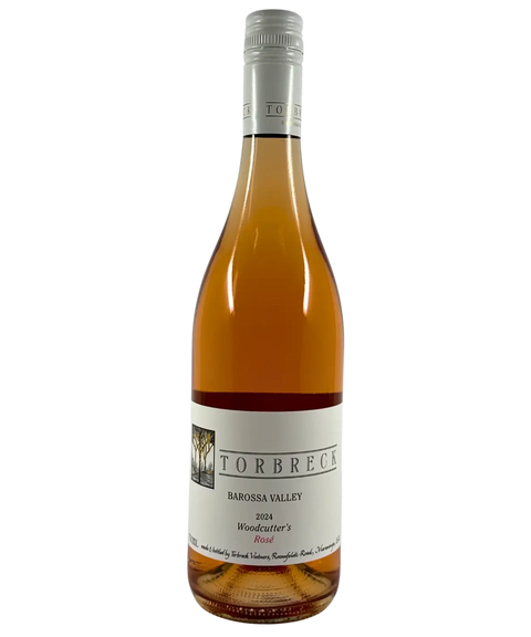 Front label of Torbreck Barossa Valley Woodcutter's Mataro Rosé 2024, dry French-style Australian rosé