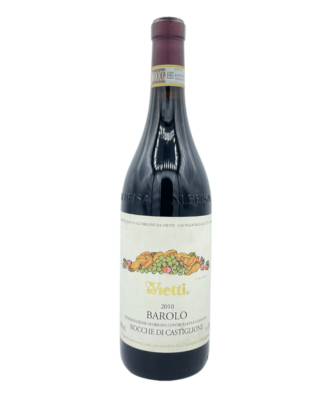 Vietti Barolo Rocche Di Castiglione 2010 Bottle showing Front Label