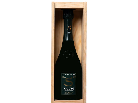 Salon Blanc de Blancs Le Mesnil Brut Champagne 2006 in wooden gift box